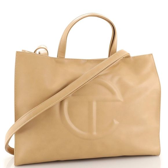 Telfar Shopping Tote Faux Leather Medium Neutral - Picture 3 of 8